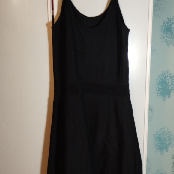 Sandro Midi A-line Black Stretchy Knitted Dress Sz M Excellent Condition - Picture 9 of 14